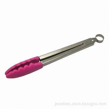 11.2-inch silicone food tongs